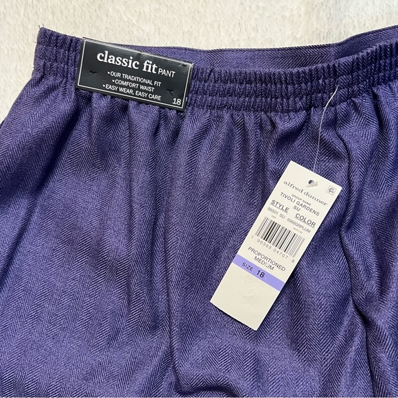 ALFRED DUNNER Tivoli Gardens Pull-On Slacks 88501 Purple Size 18 NWT - Picture 5 of 7